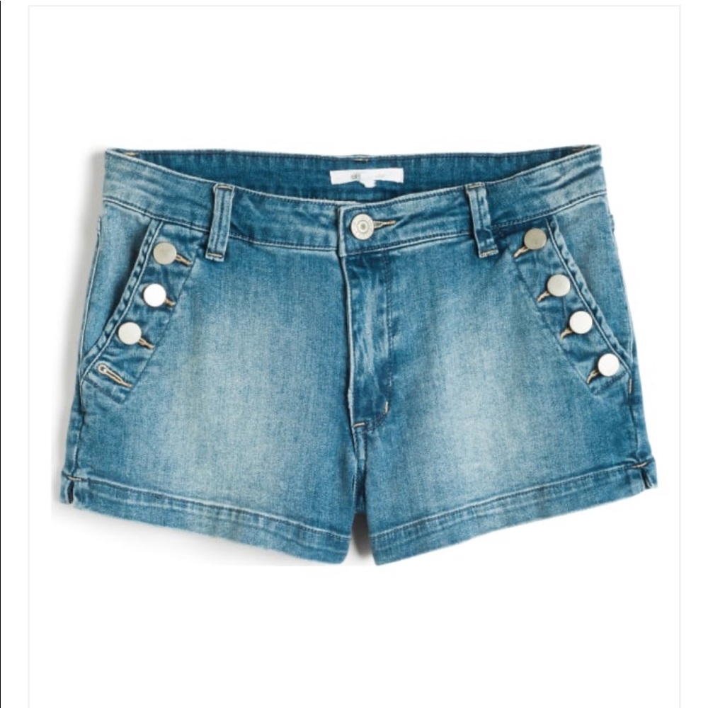 Denim high rise shorts